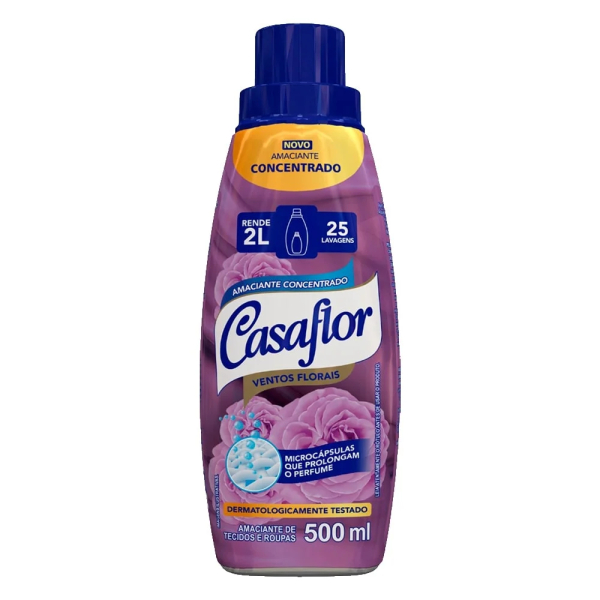 AMACIANTE CONC CASAFLOR 500ML VENTOS FLORAIS