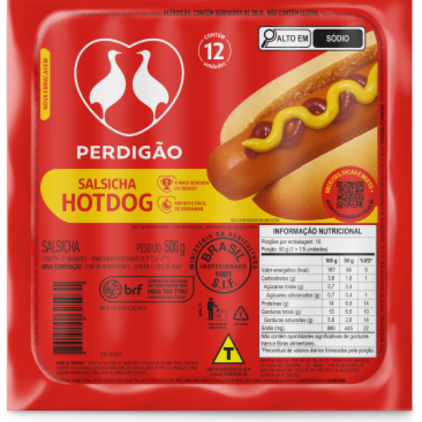 SALSICHA HOT DOG 500G PERDIGAO