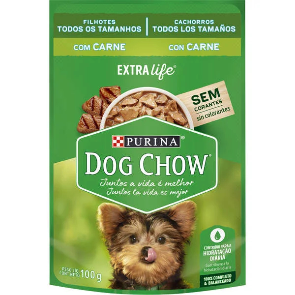DOG CHOW FILHOTES CARNE 100g