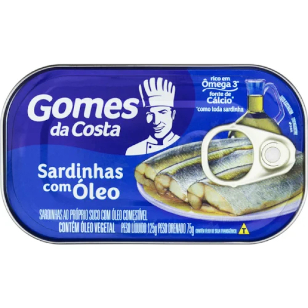 SARDINHA GOMES DA COSTA 125G OLEO.