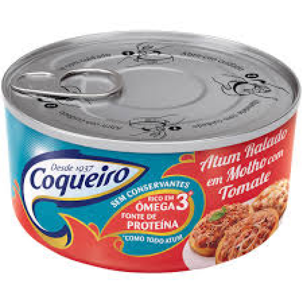 ATUM COQUEIRO RALADO MOLHO TOMATE 160GR