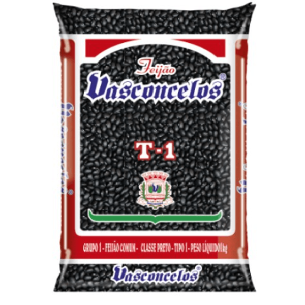 FEIJAO PRETO T1 VASCONCELOS 1KG