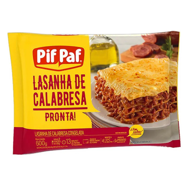 LASANHA DE CALABRESA CONG. 600 G PIFPAF