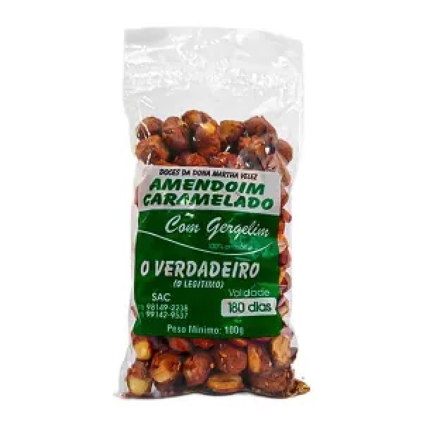 AMENDOIM CARAM. C GERGELIM 100G