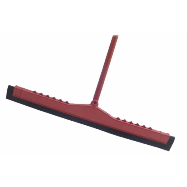 RODO PLASTICO 60 CM VERMELHO COM CABO MADEIRA