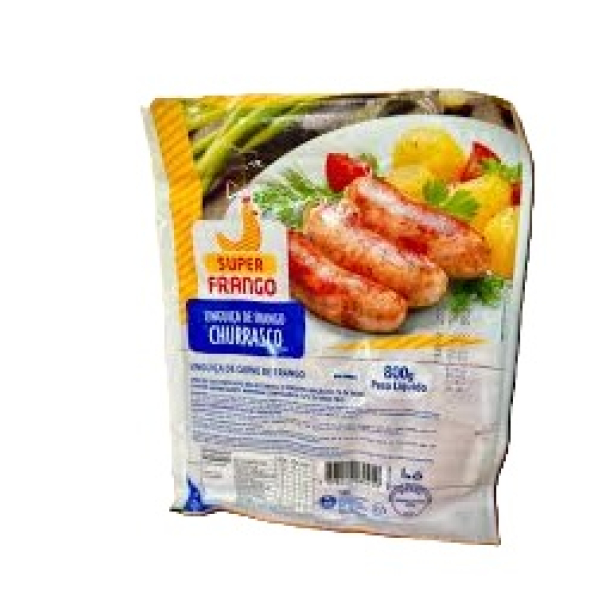 LINGUICA FRANGO 800GR CHURRASCO SUPER FRANGO