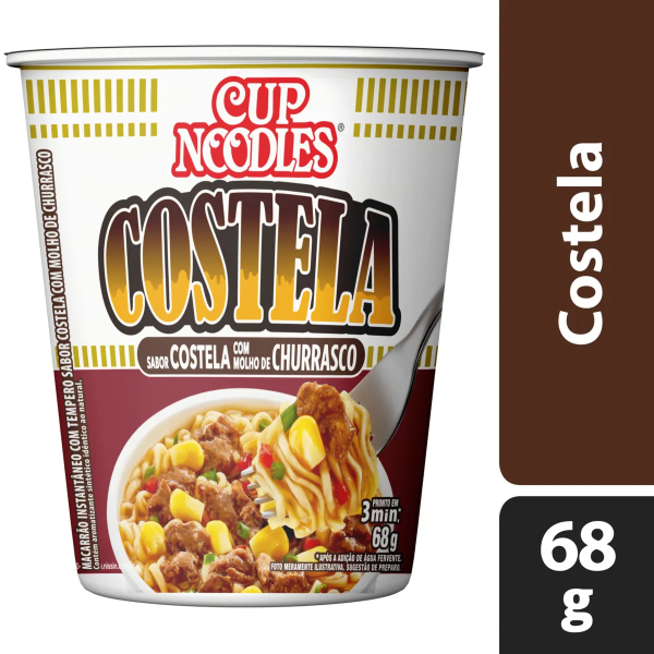 MACARRÃO INST.CUP NOODLES NISSIN COSTELA 68G