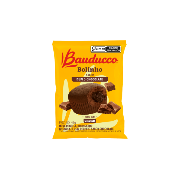 BOLINHO BAUD. 40G DUPLO CHOCOLATE